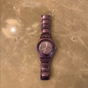 Purple swatch watch
